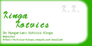 kinga kotvics business card